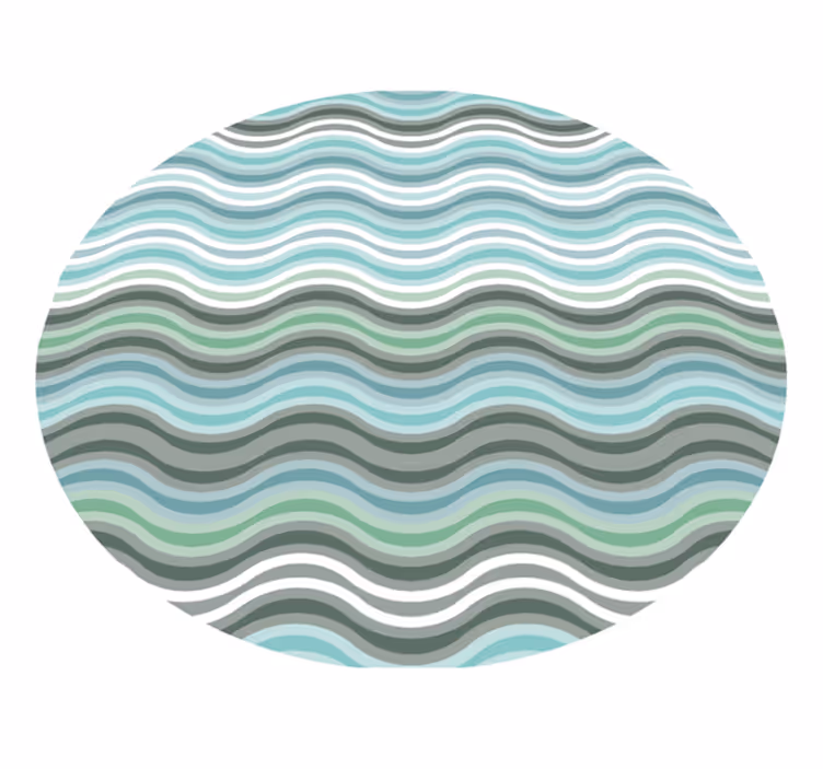 Tappeto in vinile stile nordico onde scandinave - TenStickers