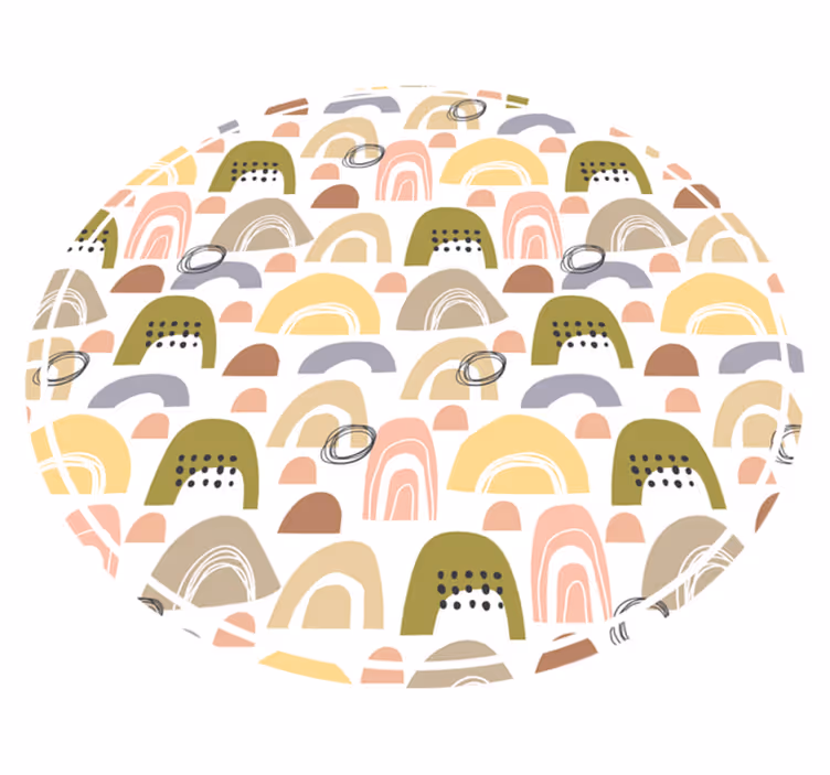 Tappeto in vinile stile arcobaleno nordico - TenStickers