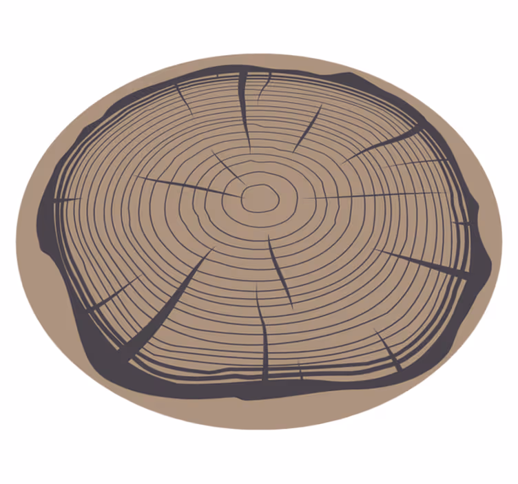 Tappeto in vinile natura tronco d'albero - TenStickers
