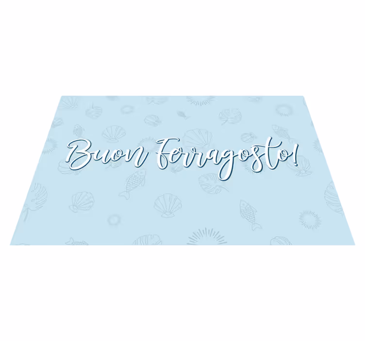 Tappeto in vinile per ragazzi buon ferragosto - TenStickers