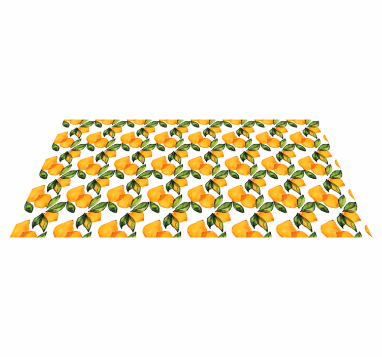 Tappeto PVC cucina con limoni - TenStickers