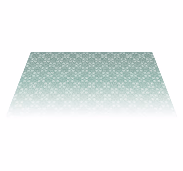 Tappeto vinile camera da letto motivi verde menta - TenStickers