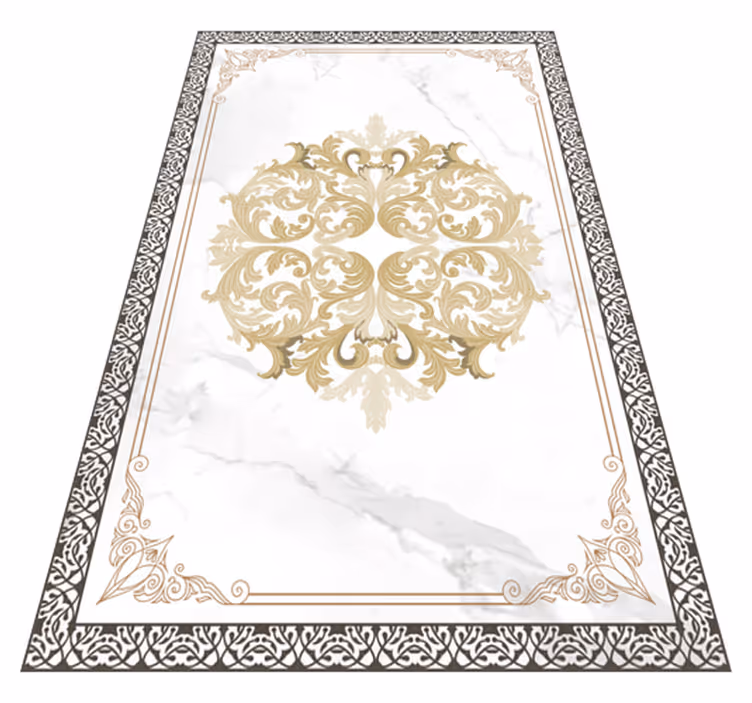 Tappeto vinile effetto marmo elegante decorazione dorata - TenStickers