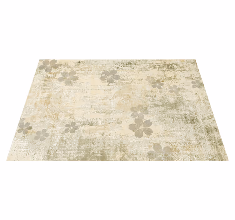 Tappeto in vinile soggiorno sottile eleganza floreale - TenStickers