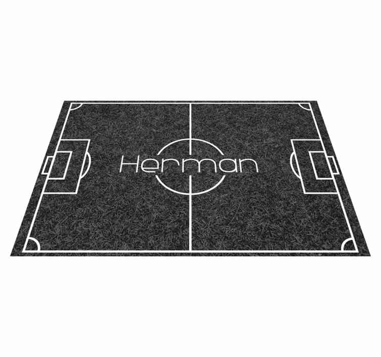 Tappeto vinile giochi campo da calcio con nome - TenStickers