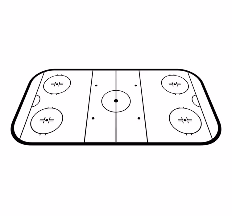 Tappeto vinile giochi pista di hockey su ghiaccio - TenStickers