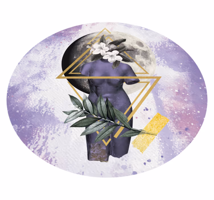 Tappeto in pvc moderno digital collage - TenStickers