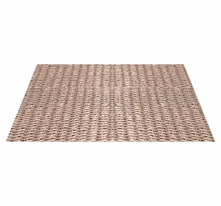 Tappeto in Vinile con Design di Tessuto Paglia - TenStickers