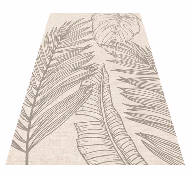 Tappeto pvc effetto tessuto e piante tropicali - TenStickers