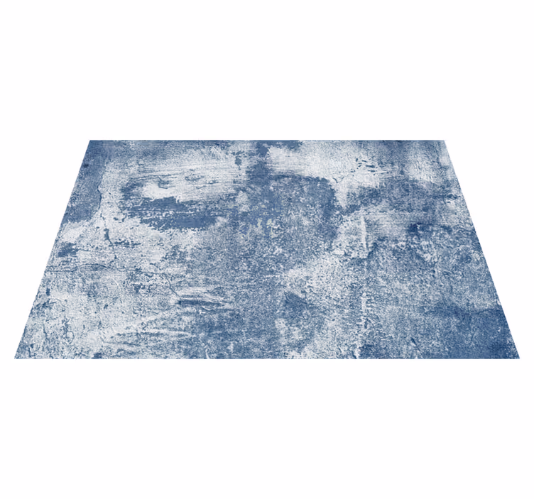 Tappeto in vinile effetto cemento blu - TenStickers
