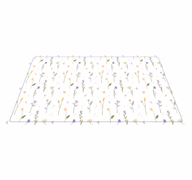 Tappeto in pvc con fiorellini colorati - TenStickers