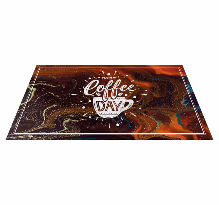 Tappeti PVC cucina testo caffè marmo - TenStickers