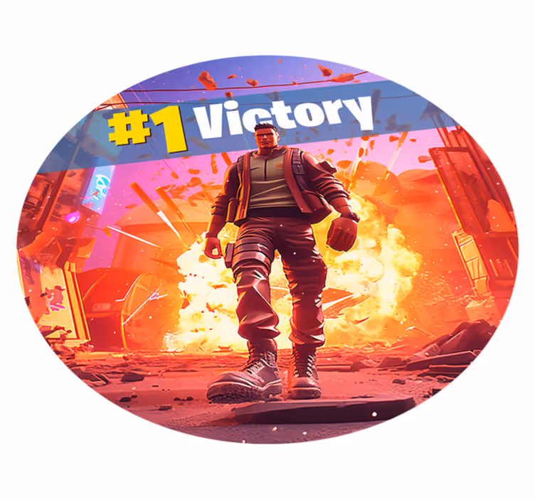 Tappeto in pvc soldato di videogiochi vittoria - TenStickers