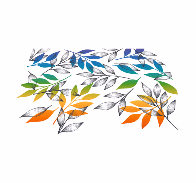 Tappeto in vinile con fiori piante color  - TenStickers