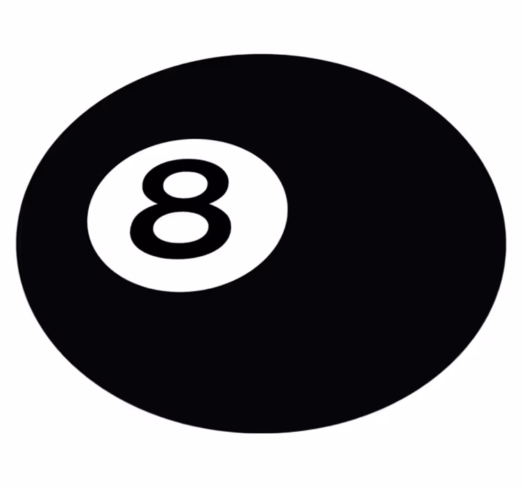 Tappeto in vinile palla da biliardo numero 8 - TenStickers