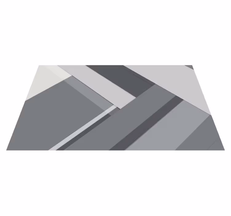 Tappeto in vinile ufficio geometrico grigio - TenStickers