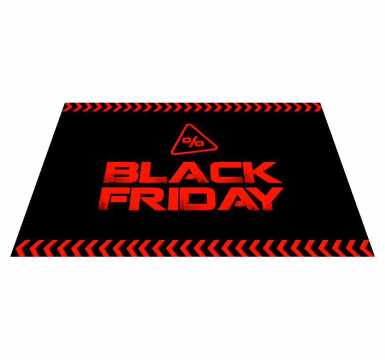 Tappeto in vinile colore nero venerdì Nero - TenStickers