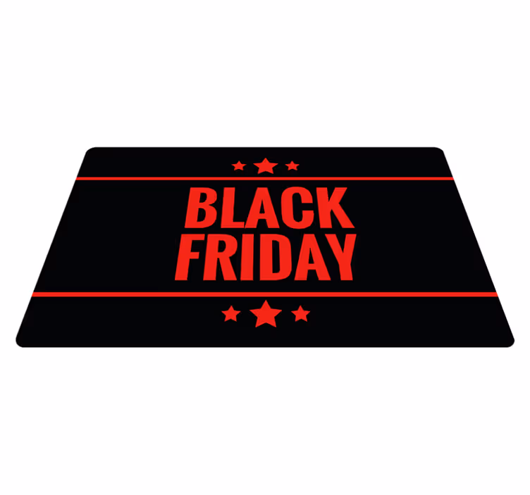 Tappeto in vinile colore nero Black Friday - TenStickers