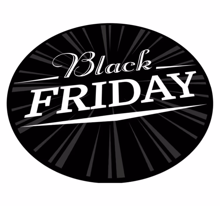 Tappeto in vinile rotondo Black Friday - TenStickers