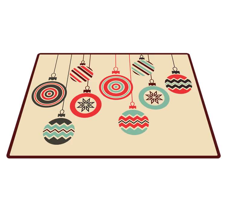 Pavimenti in Vinile Natalizi palle appese - TenStickers