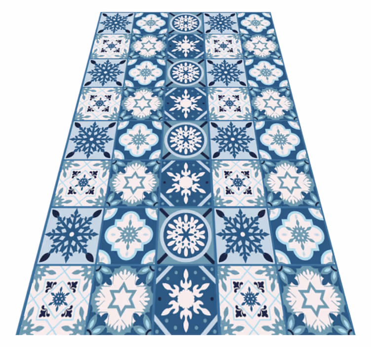 Pavimenti Vinile piastrelle azzurre forma fiocco - TenStickers