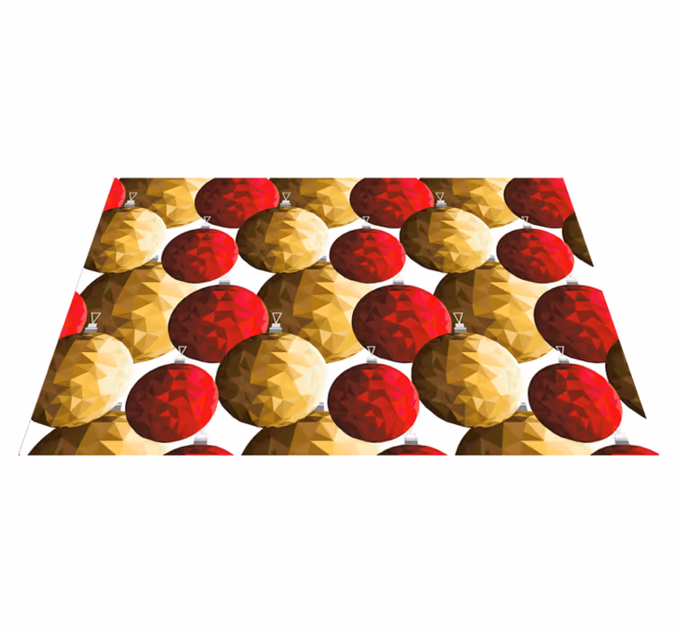 Pavimenti in Vinile palle  dorate e rosse - TenStickers