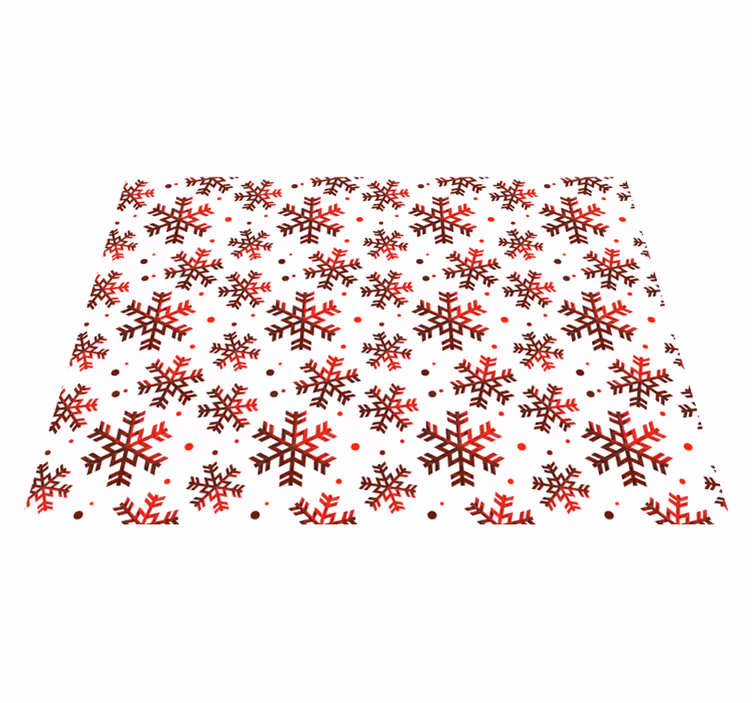 Pavimenti in Vinile  fiocchi di neve rossi - TenStickers