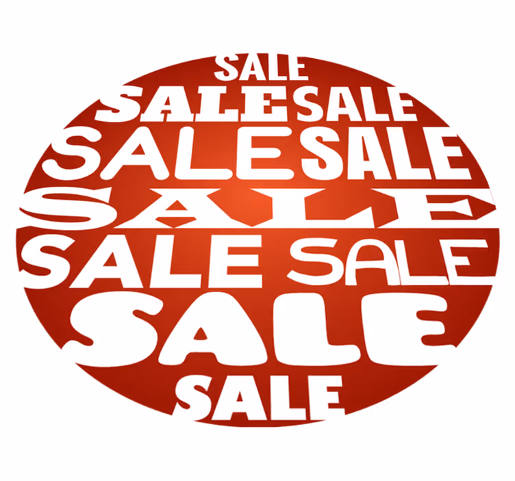 Tappeto in vinile rosso vendite circolare - TenStickers