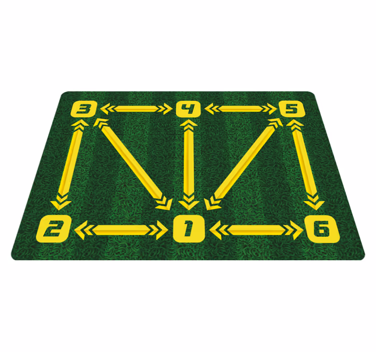 Tappeto in vinile allenamento di calcio - TenStickers