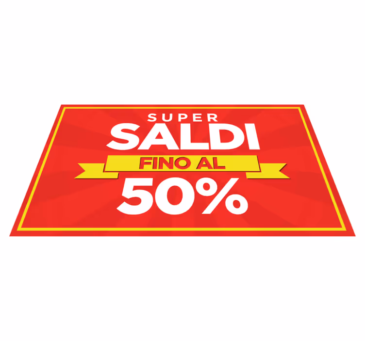 Tappeto in vinile rosso saldi personalizzabile - TenStickers