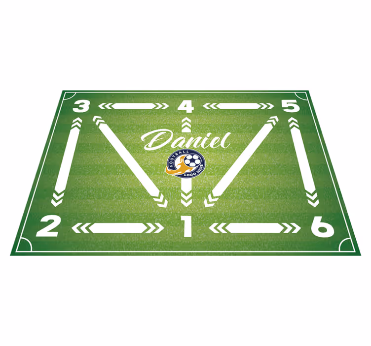Tappeto in vinile rettangolo allenamento calcio - TenStickers