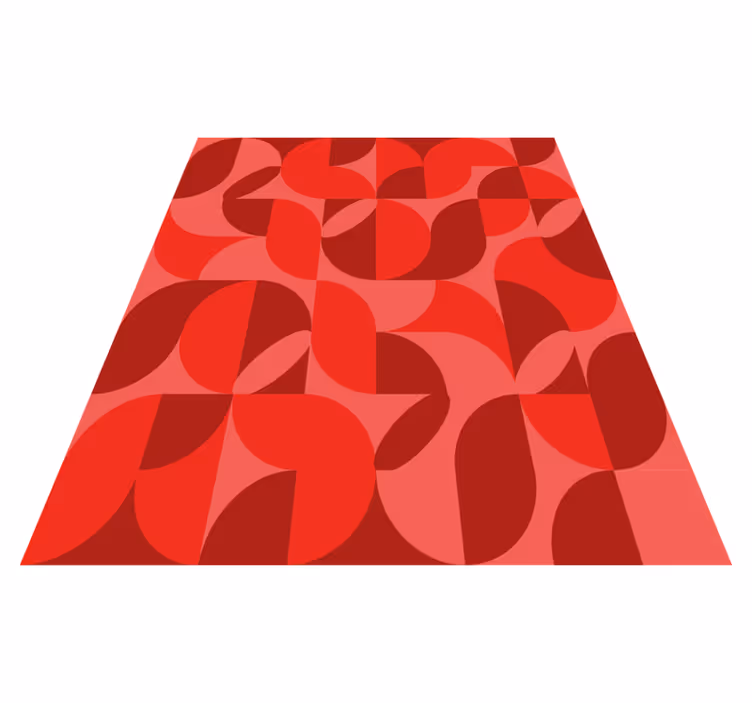 Tappeto in vinile salone rosso retrò - TenStickers