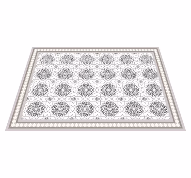 Tappeto vinile design marocchino grigio chiaro - TenStickers
