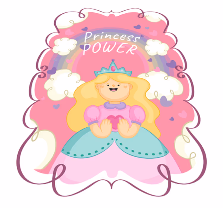 Tappeto vinile per bambini gioco di potere delle principesse - TenStickers