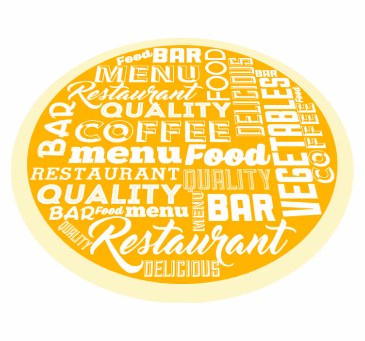 Tappeto vinile frase menù di qualità del ristorante - TenStickers