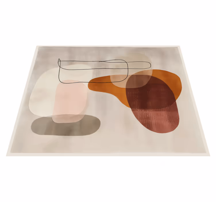 Tappeto vinile beige forme astratte - TenStickers