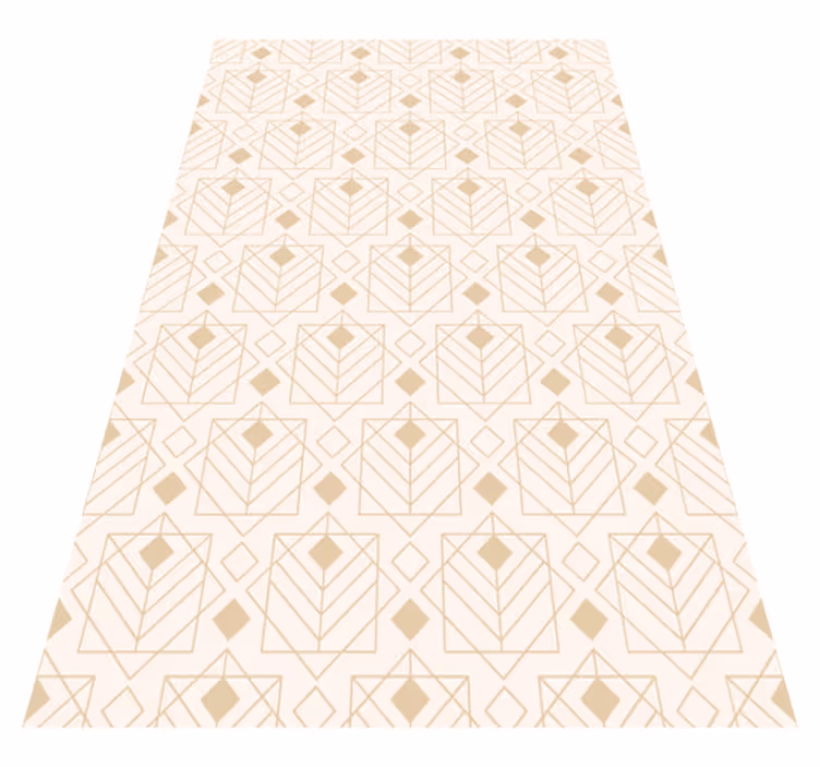Tappeto vinile beige motivo art déco - TenStickers