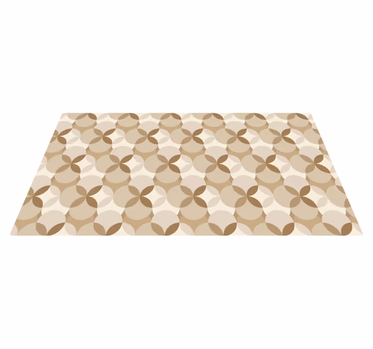 Tappeto vinile beige cerchi - TenStickers