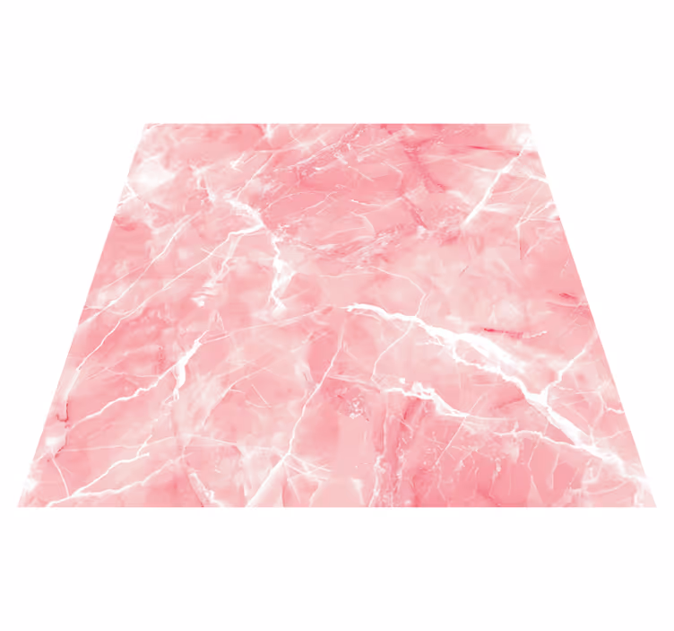 Tappeto vinile effetto marmo tonalità rosa pastello - TenStickers