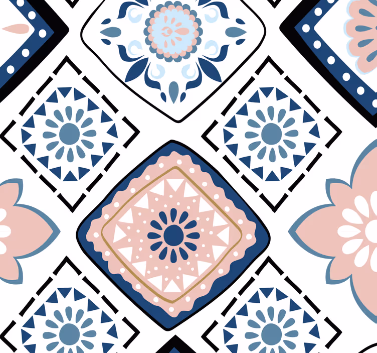 Carta da parati effetto piastrelle eleganza del motivo - TenStickers