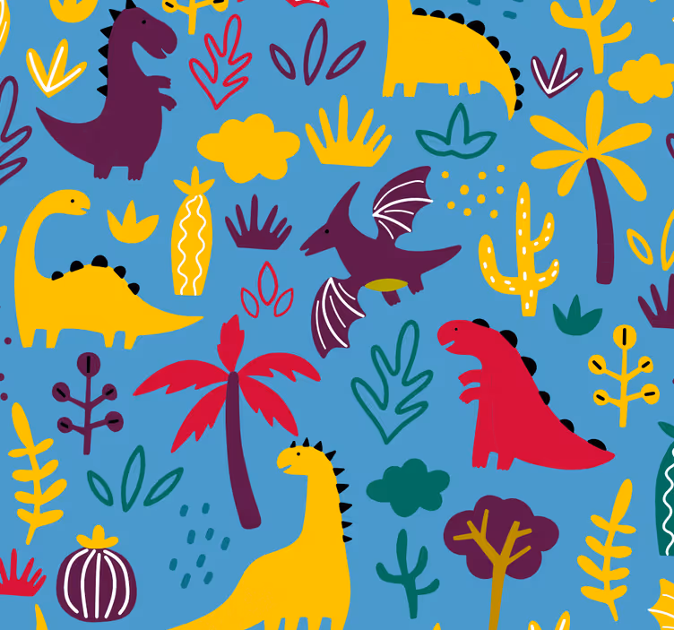 Carta da parati animali fauna dei dinosauri - TenStickers