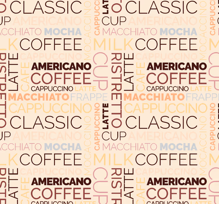Carta da parati con scritte delizia tipografica - TenStickers