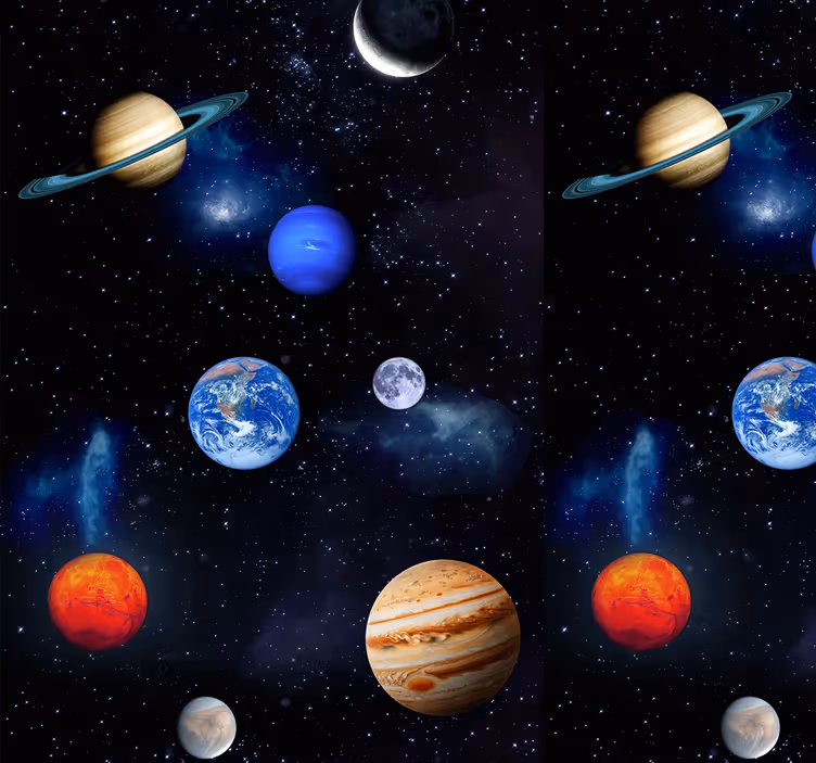 Carta da parati stelle cosmo spazio pianeti - TenStickers