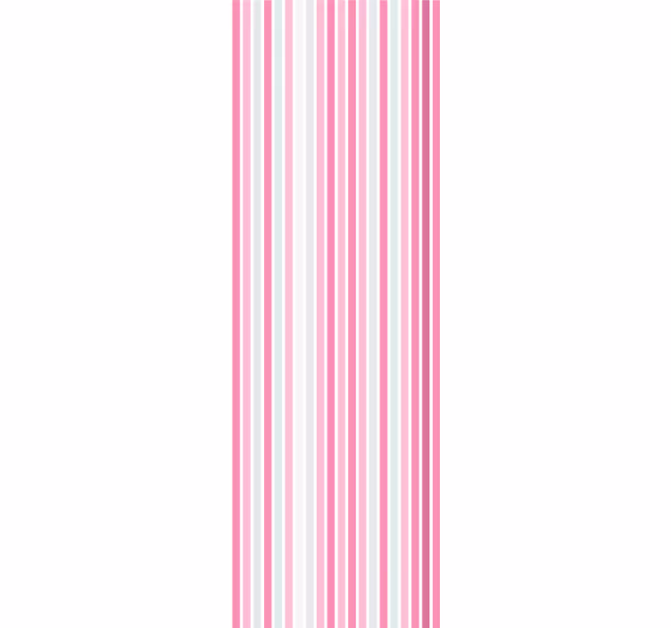 Carta da parati a righe verticali motivo rosa e bianco - TenStickers