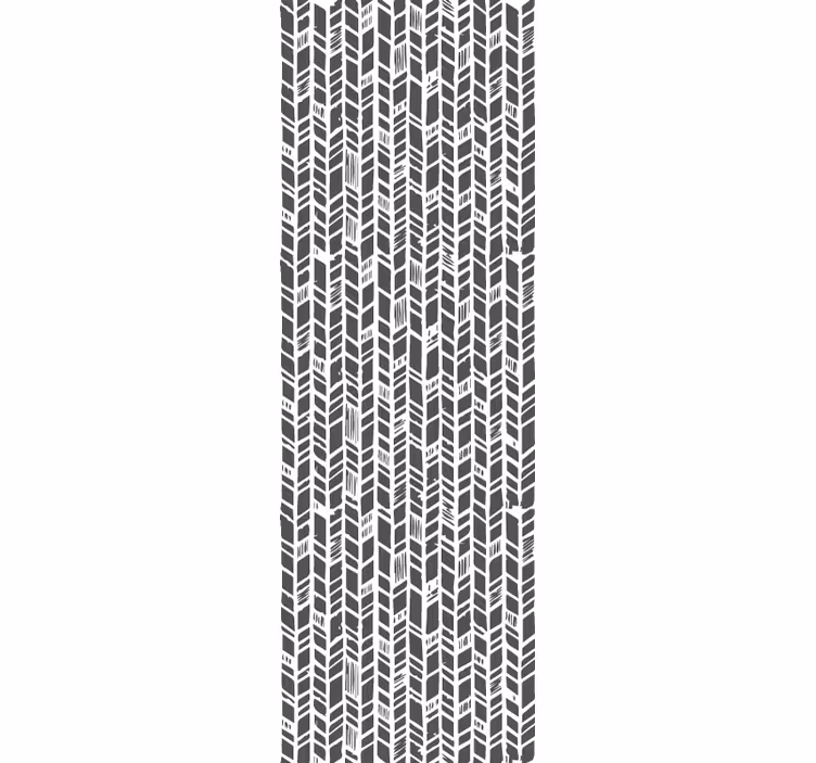 Carta da parati ingresso chevron grigio stilizzato - TenStickers