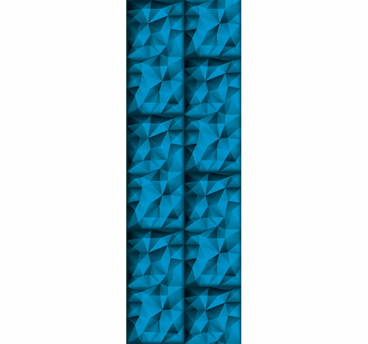 Carta da parati triangoli motivo blu strutturato - TenStickers