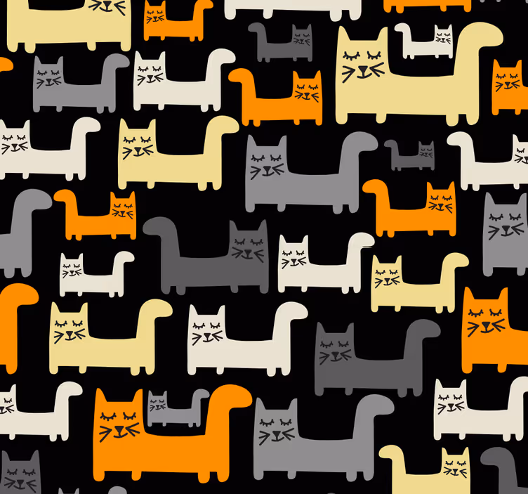 Carta da parati gatti motivo originale - TenStickers