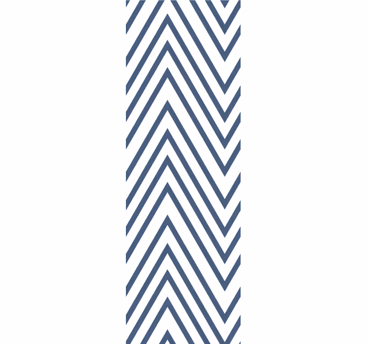 Carta da parati altre strisce motivo a zigzag blu - TenStickers