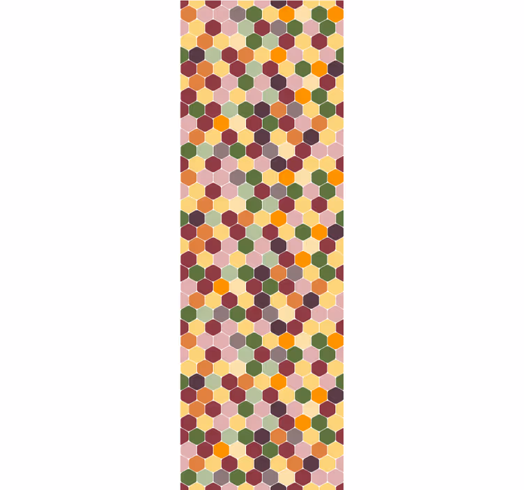 Carta da parati effetto piastrelle piccoli esagoni colorati - TenStickers