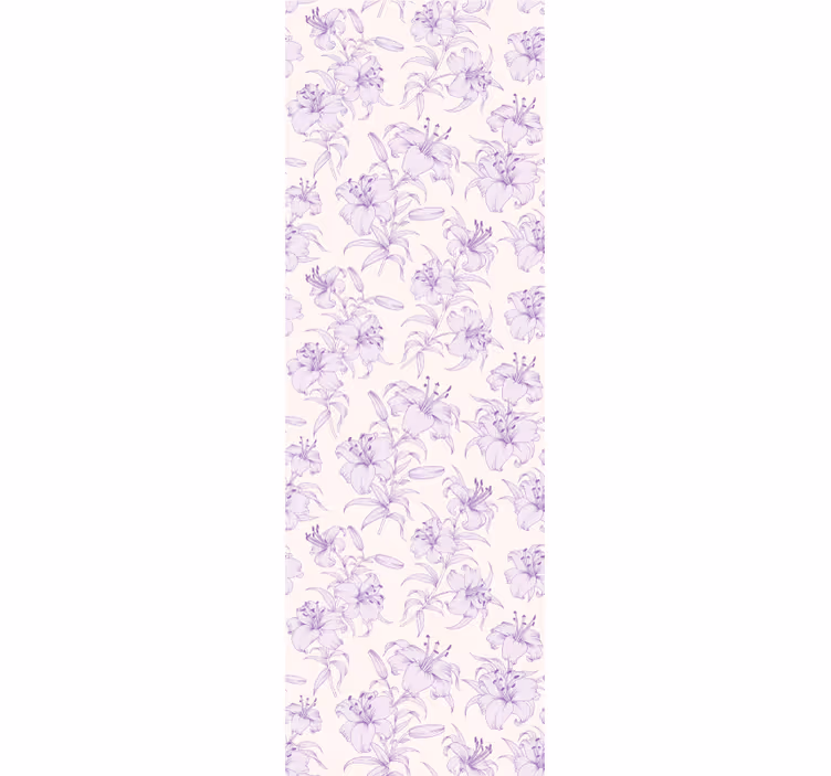 Carta da parati floreale elegante motivo viola - TenStickers